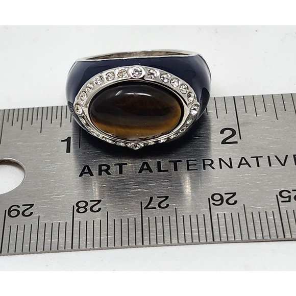 Lia Sophia Kiam Collection Bold Statement Ring Keynote - Tiger's Eye, Crystals - Picture 10 of 10